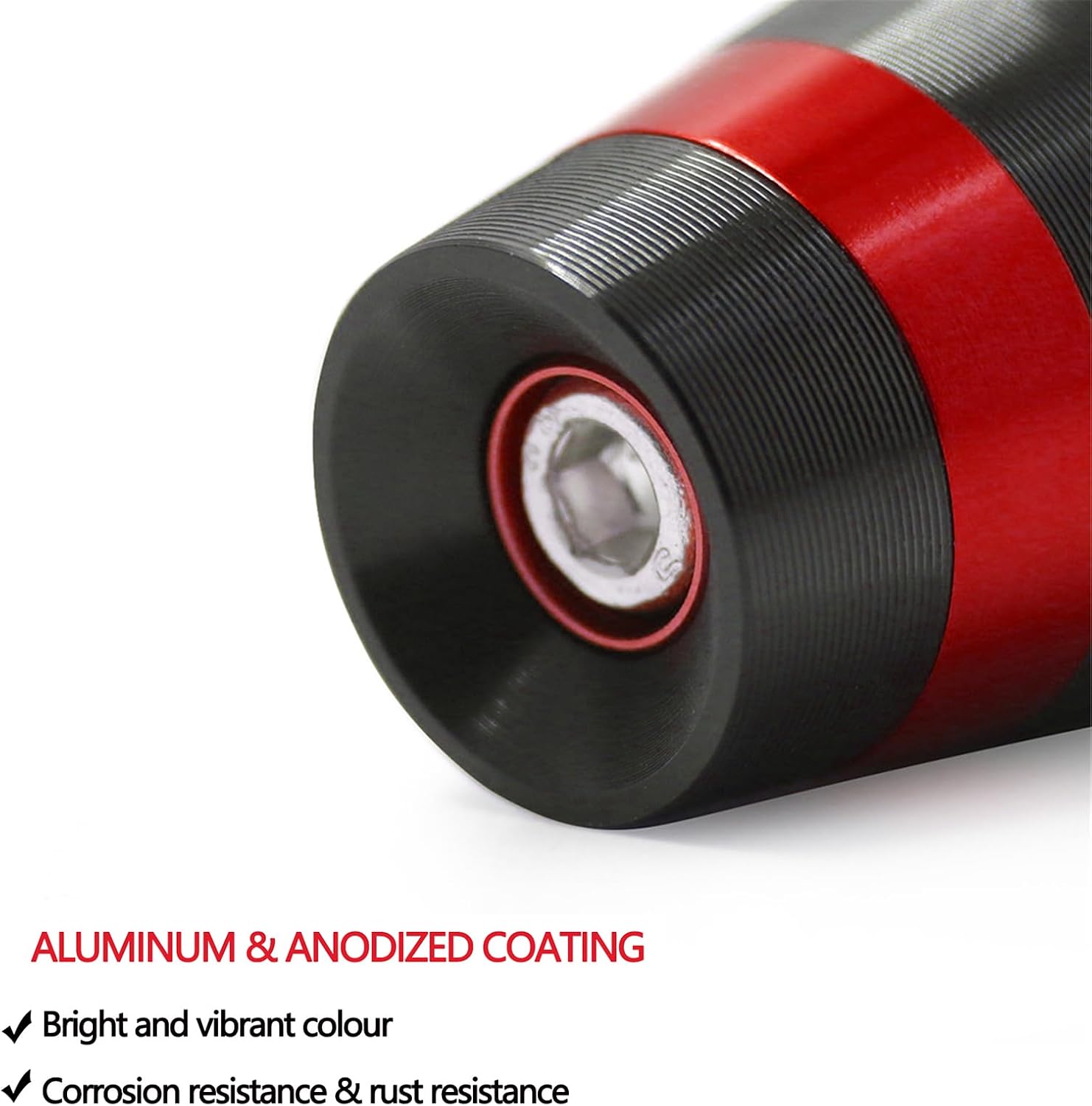 7/8" 22mm Universal Motorcycle Handlebar Grips Plug Aluminum Bar End Cap Sliders Replacement for Ducati Monster 821 696 795 797 950 937 1200/ Hypermotard 1100 796 821 939 939S