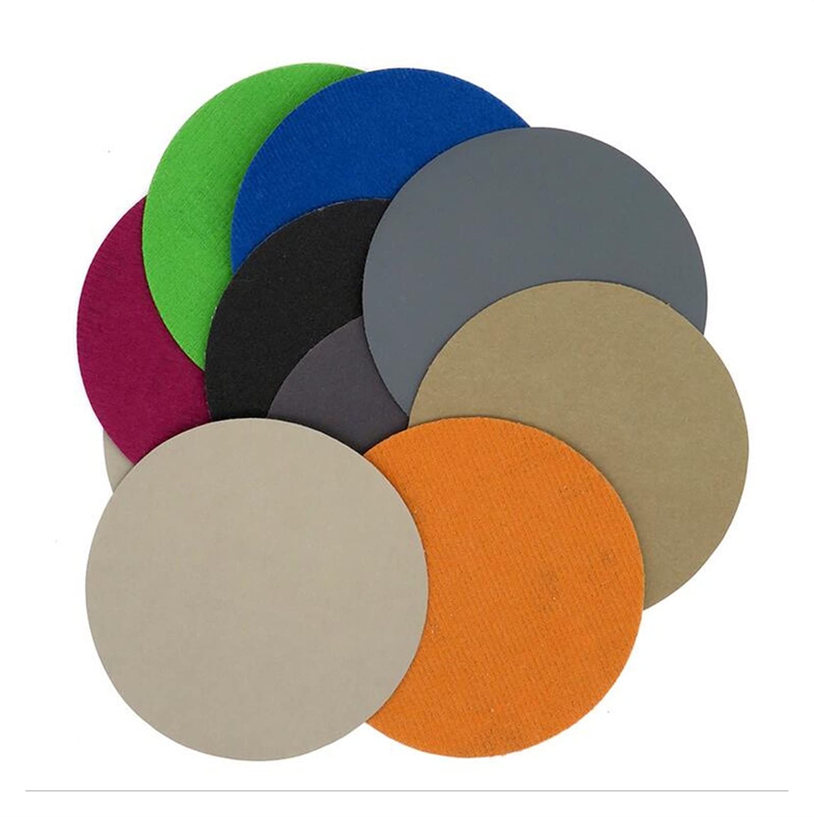 Papel de lija de pulido de metales de madera 30PS 150mm / 6``inch grit 80/100/120/180/240/320 Agua seca hoja de papel anillo anillo anillo papel de lija ronda hoja de lija hoja de lija