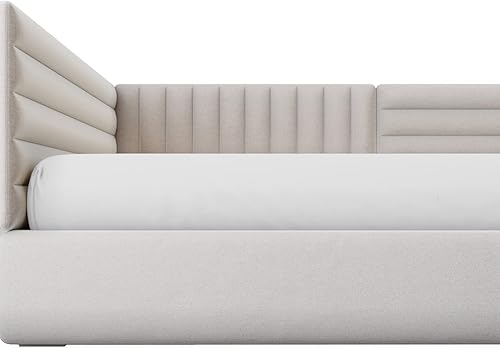 Miniatura 8 de Natemia Sábana bajera ajustable de 1 pieza, 100% algodón orgánico, 39 x 75 pulgadas, para colchones estándar de hasta 16 pulgadas, algodón de punto