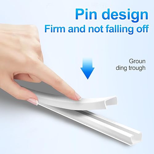 Miniatura 8 de Kit para ocultar cables, 128 pulgadas, cubiertas de un cable para cables en la pared, ocultadores de cables prémium para TV, canaleta de cables