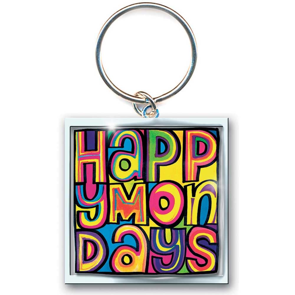 Happy Mondays Keyring Keychain Dayglo band Logo Official Talla �nica