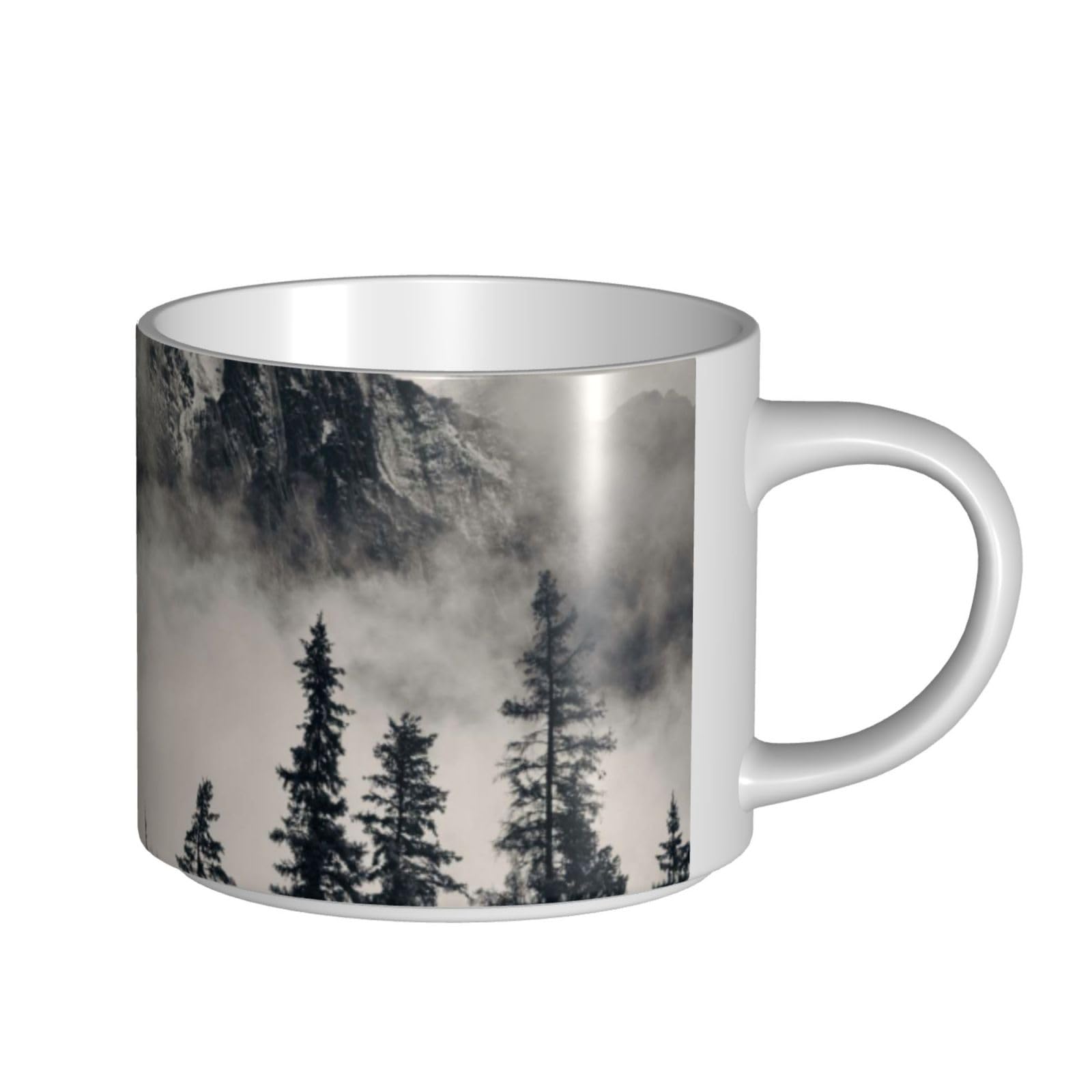 Canadian Smokey Mountain Cliff drukowane kubki ceramiczne o dużej pojemności ceramiczny kubek do kawy