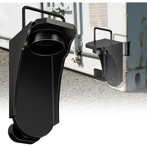 CZC AUTO Shipping Container Jack Lug with U-Shaped Handle, Heavy Duty, Storage Container Leveler Booster, Black