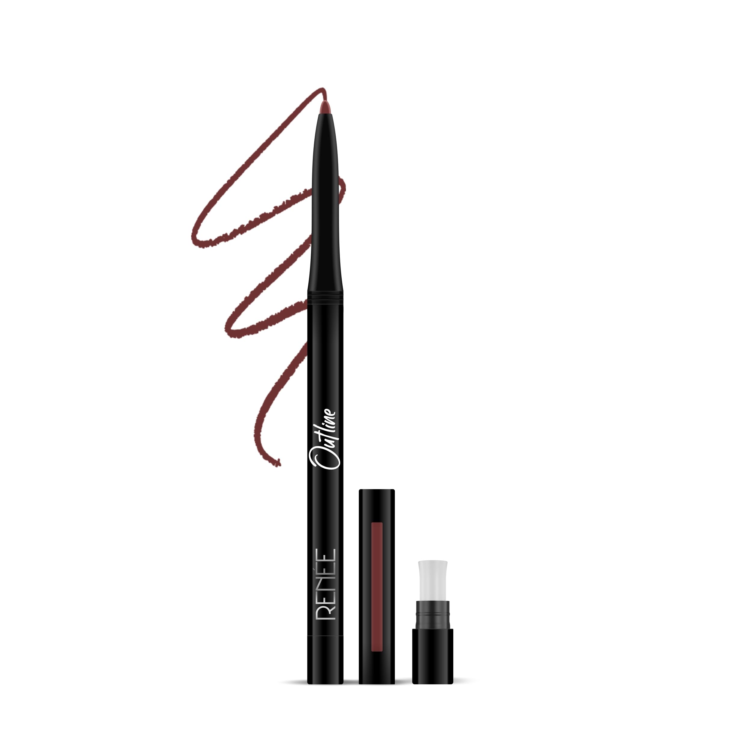 RENEE Outline Lip Liner With Built-in Sharpener 07 Sophia 0.35gm, Long Lasting & Smudge Proof, Matte Finish & Rich Color Payoff, One Swipe Application