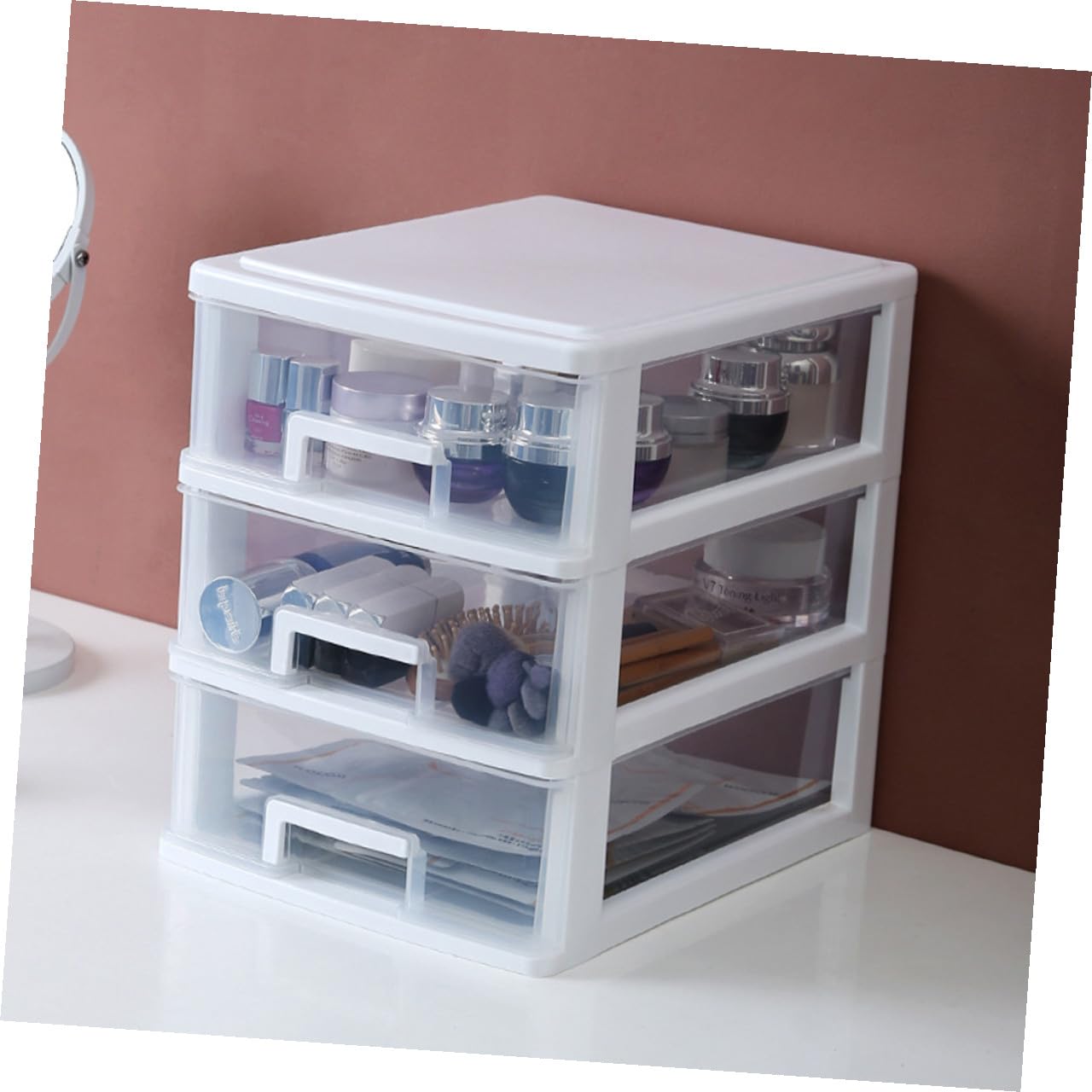 Cabilock Aufbewahrungsschrank Mit Kunststoffbox Organizer Für Schreibtisch Transparent Weiß Aufbewahrungsbox Aus Kunststoff Für Kleinigkeiten