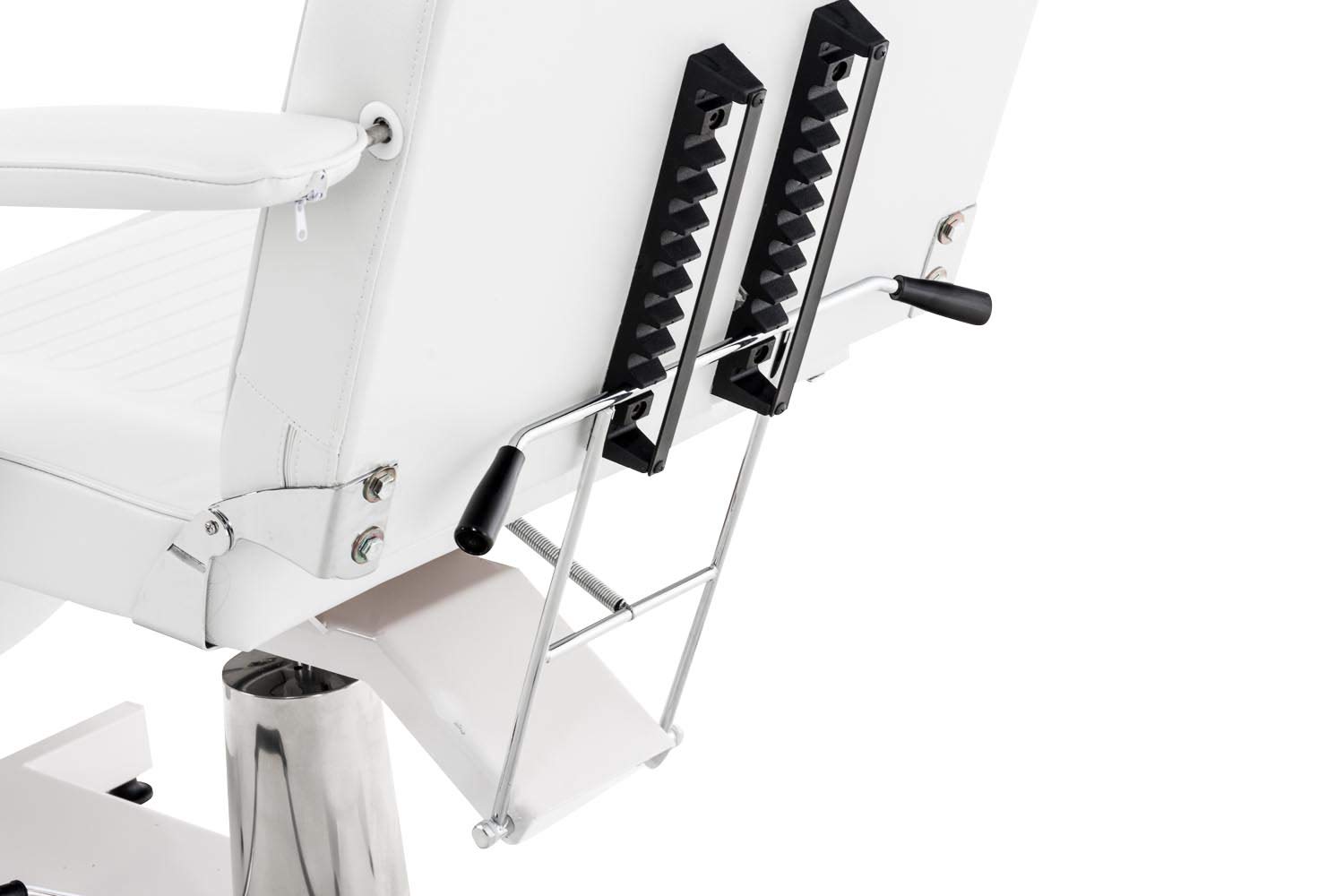 CLP Fauteuil De Massage Hydraulique Split V2 en Similicuir I Hauteur Réglable en Continue Accoudoirs Réglables Chaise Cosmétique Multifonction, Couleur:Blanc