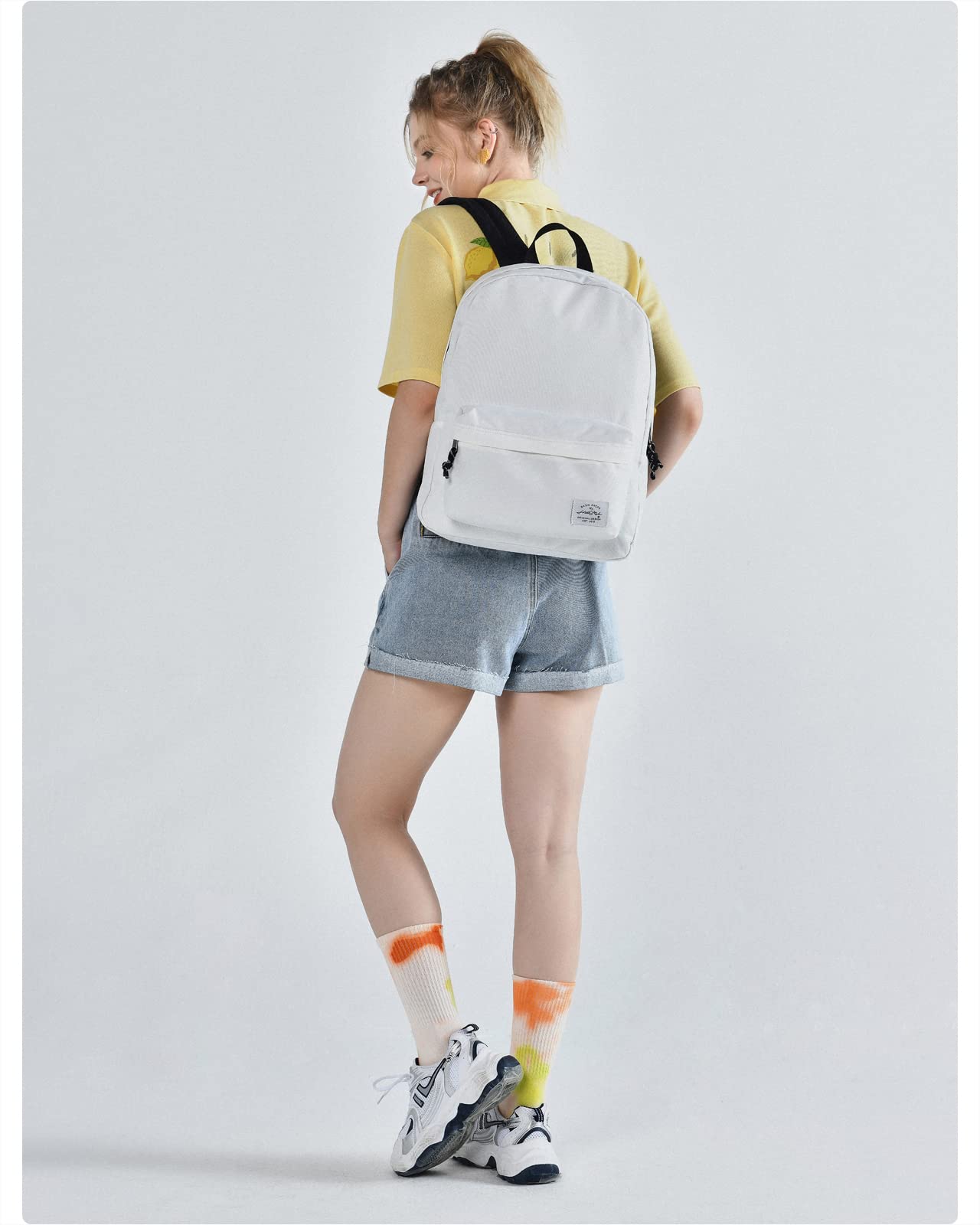 HotStyle SIMPLAY Classic School Backpack Bookbag, White