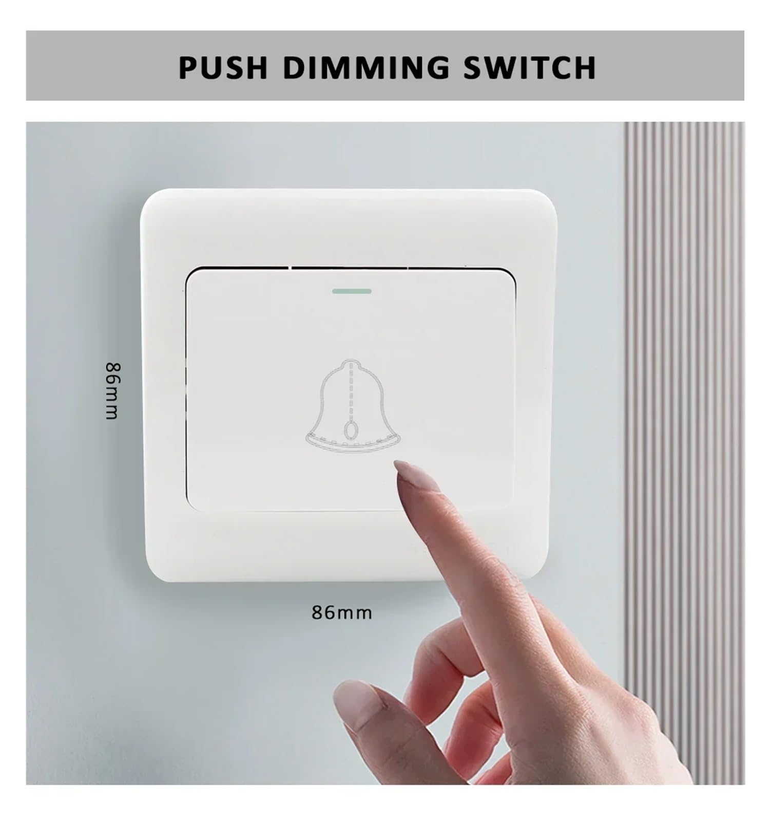 AC-Triac-LED-Dimmer 220 V, 230 V, 110 V mit 2,4 G Touch-Fernbedienung, Licht-Push-PWM-Dimmerschalter S1-B-Dimmung(Black R11 Only)