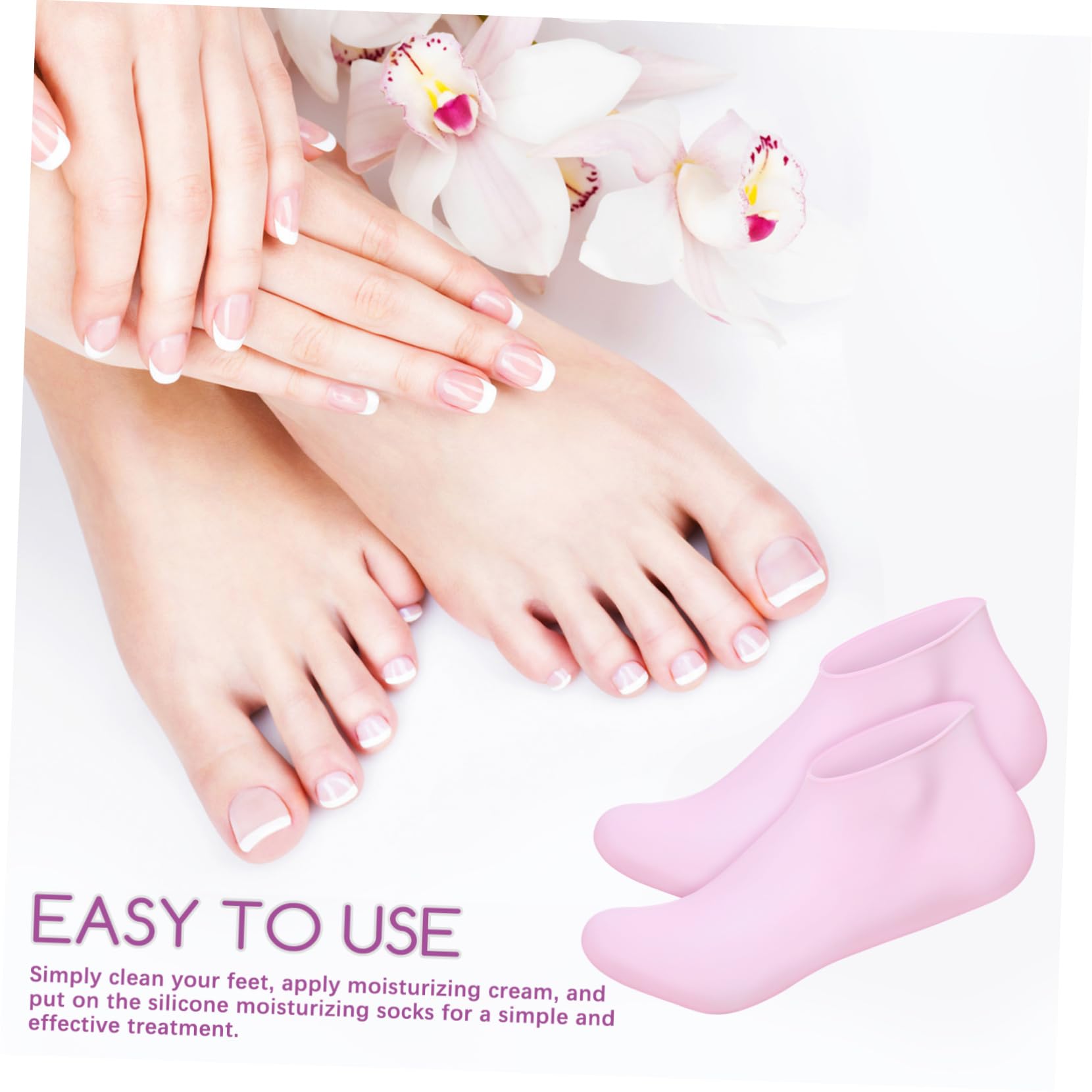 Healeved Socks for Women 4 Pairs Moisturizing Silicone Beauty Socks for Dry Skin Care