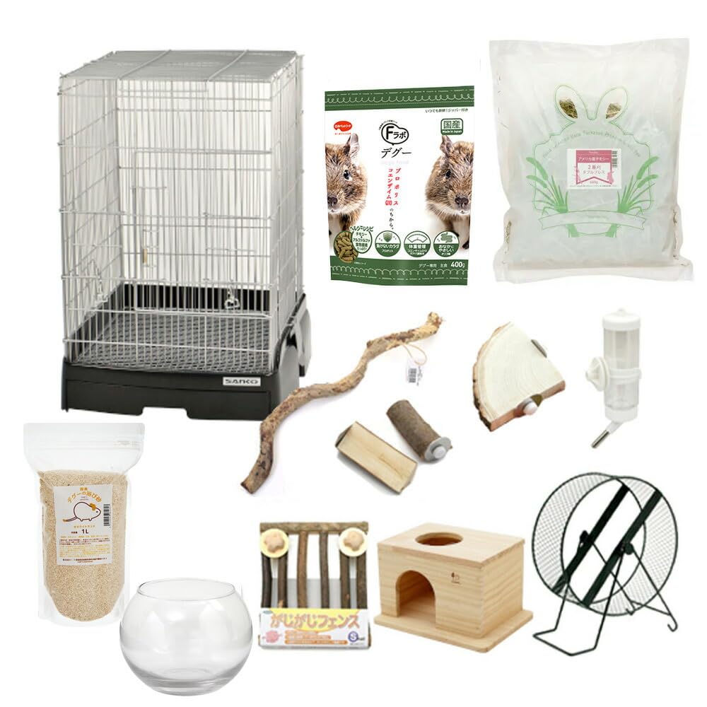 Amazon | デグー飼育スターターセット 黒ケージver． 沖縄別途送料 