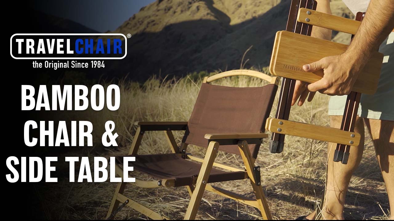 Amazon.com : Travel Chair Kanpai Bamboo Side Table, Portable