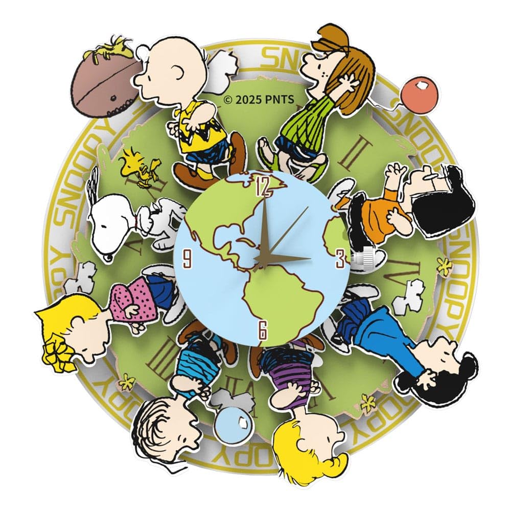 Puremind Peanuts™ Magnetic Around the World Wooden Clock 2201