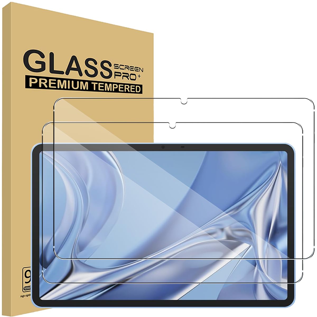 2 Pack Screen Protector for DOOGEE T20 Ultra 12 inch, 9H Toughness Premium Shatterproof Scratch-Resistant Anti-Fingerprint No-Bubble HD Ultra Clear Tempered Glass Screen Protector