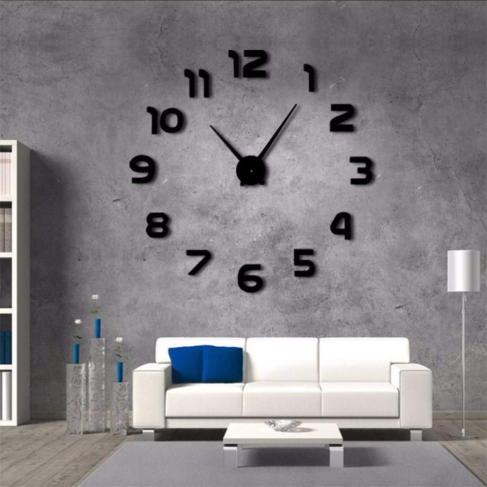 Mzdpp 3d Arabic Numerals Big Wall Clock Modern Design Large Wall