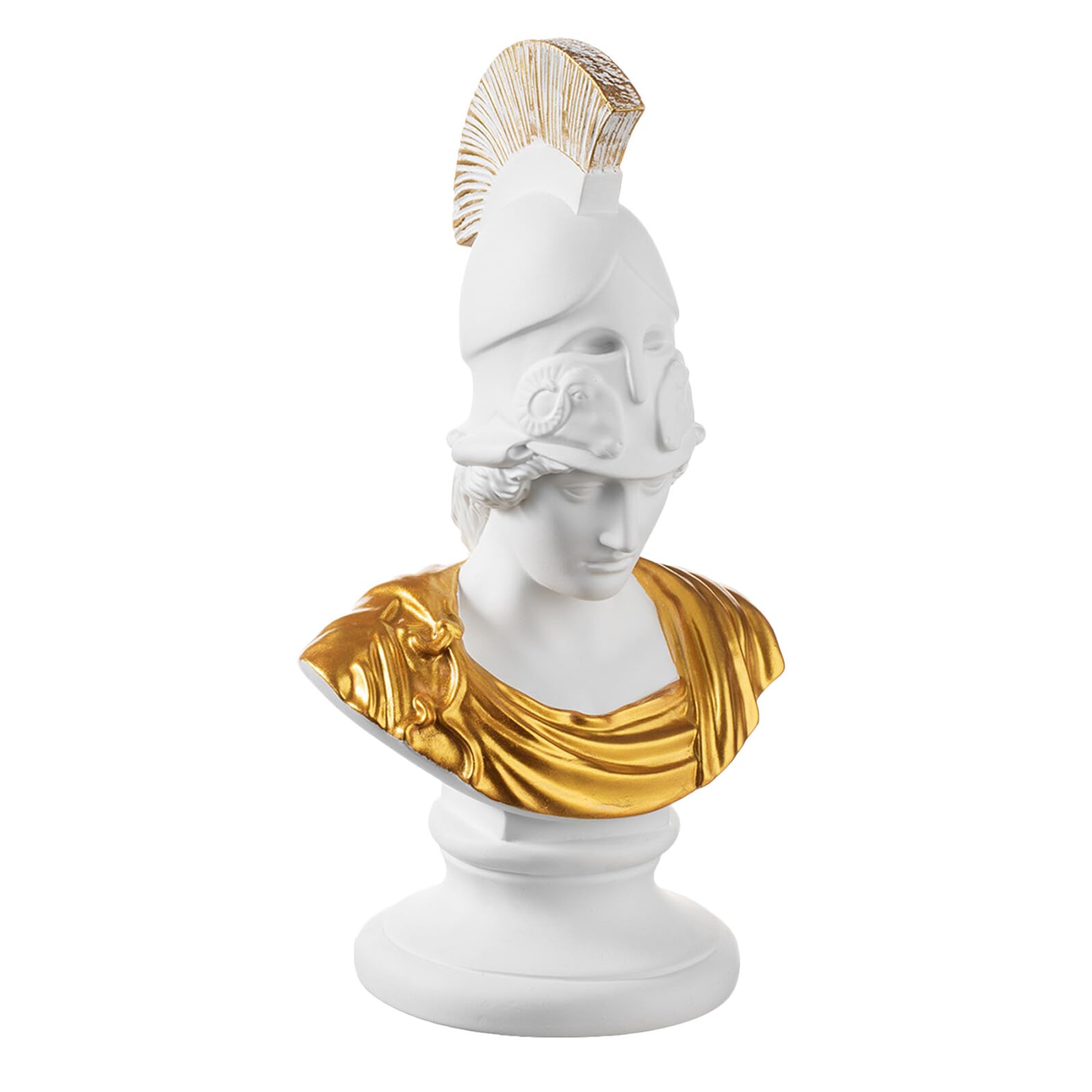 Veemoon Portapenne da Scrivania in Resina Bianca a Forma di Statua Guerriero Romano Contenitore Multifunzione per Penne e Pennelli Organizer Ufficio e Casa Design Scultoreo Vintage