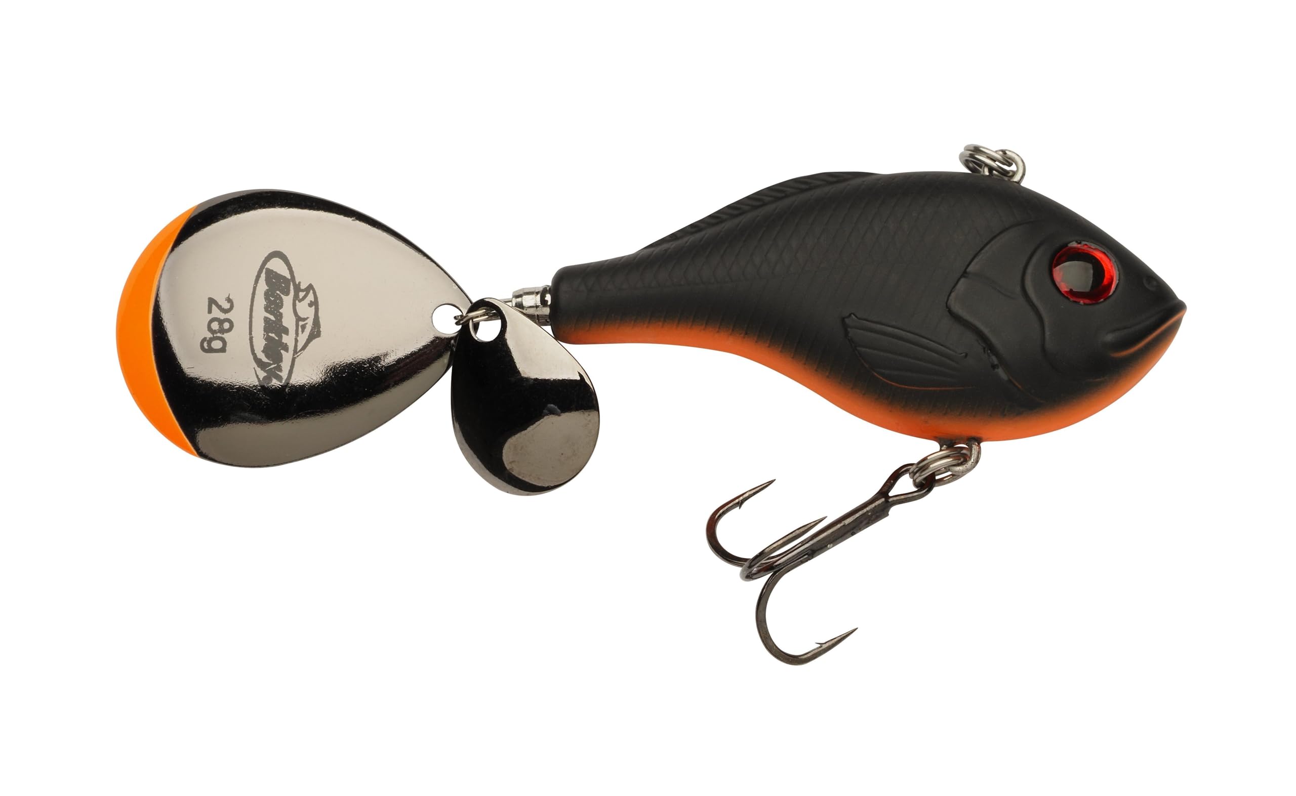 Berkley Pulse Spintail XL | Multi-Species Spinning Blade Lure for Pike, Zander & Big Perch | Vibrating Tail Spinner Jigging Lure | Long Casting | Freshwater Predator Fishing | 10cm, Red Head