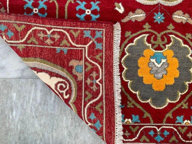 5x7 Afghan Chobi Rug Hand Knotted Wool Area Home Decor Carpet 220 x 150 cm