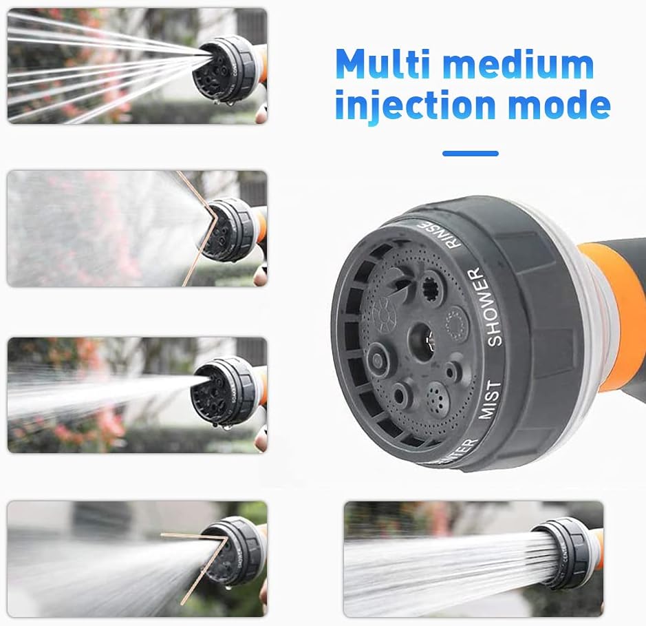 Garden Hose Pipe Spray Gun, DELEE High Pressure Spray Nozzle Water Gun, 8 Adjustable Patterns, for Washing Car Gardening - Image 5