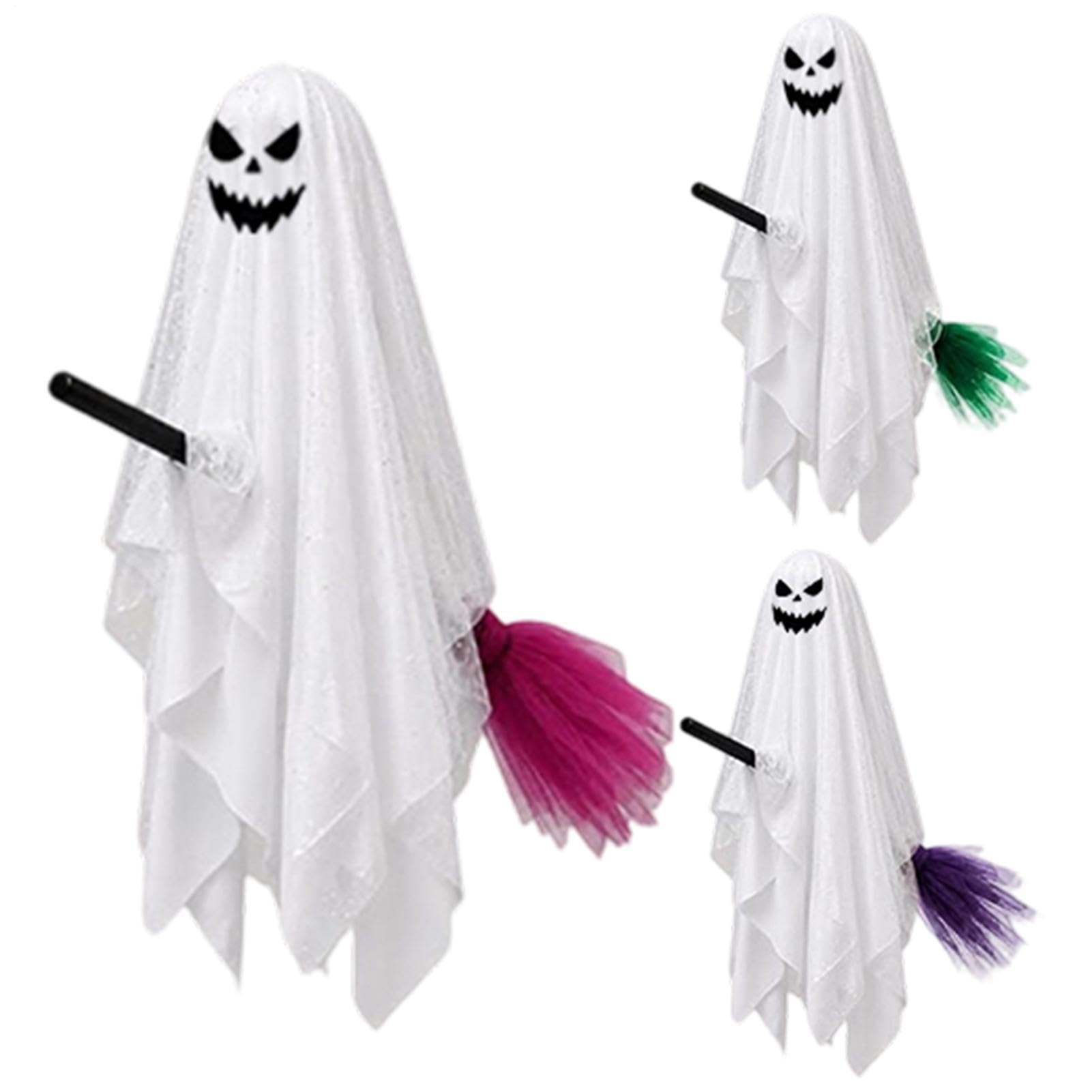 Halloween Duchy Dekoracje Zestaw 3 strasznych latających duchów