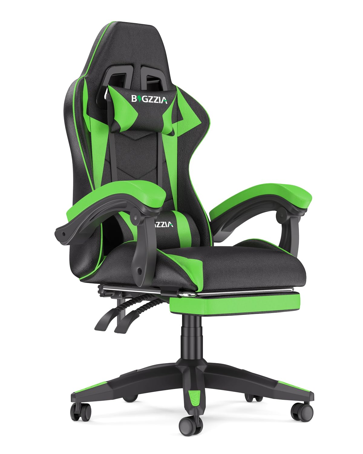 Racingreat Ergonomic Gaming Chair with Footrest for Adults(Green)