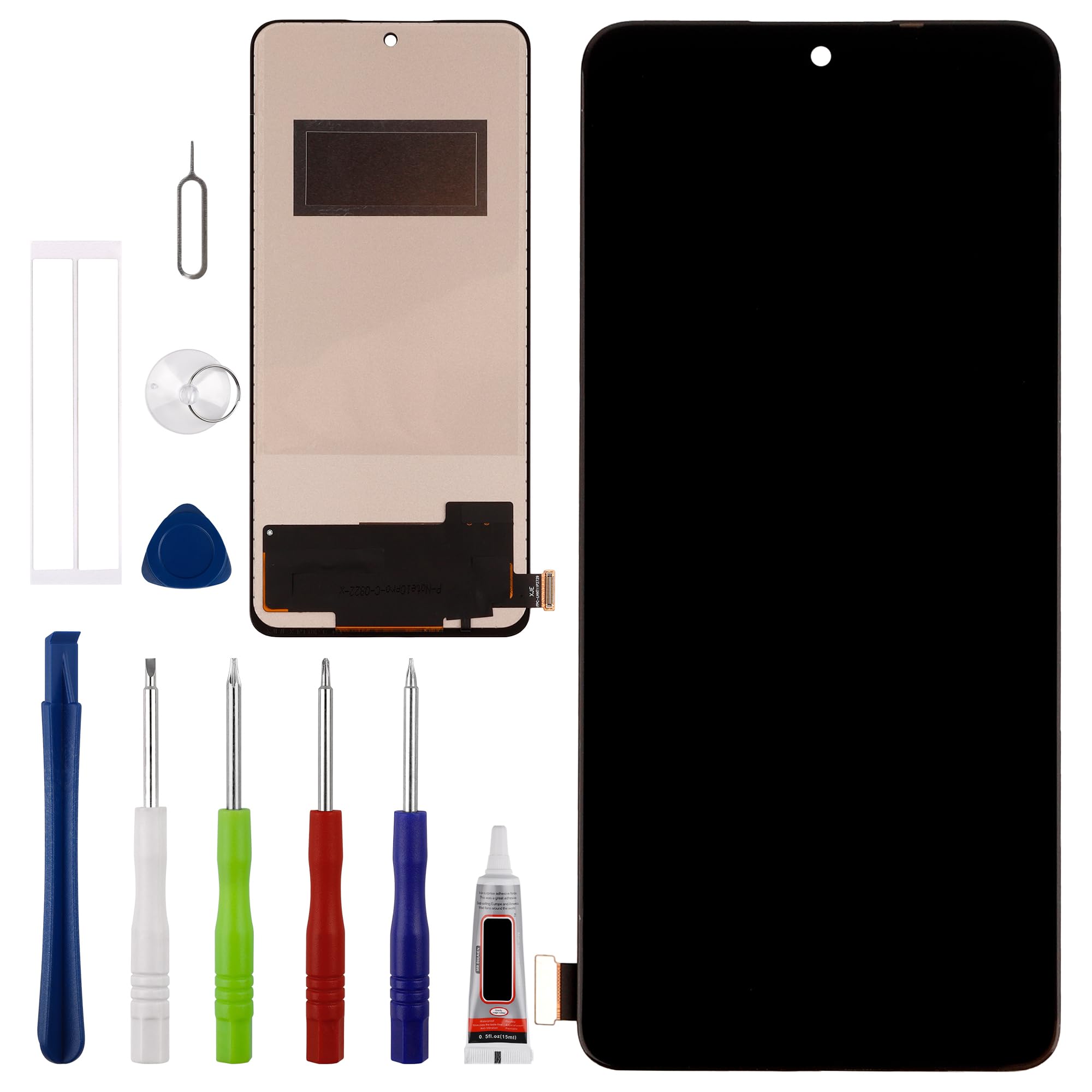 [con marco] Reemplazo de pantalla OLED compatible con Xiaomi Redmi Note 11 Pro 5G [6.67"] 21091116I, 2201116SG Pantalla táctil LCD con kit de herramientas