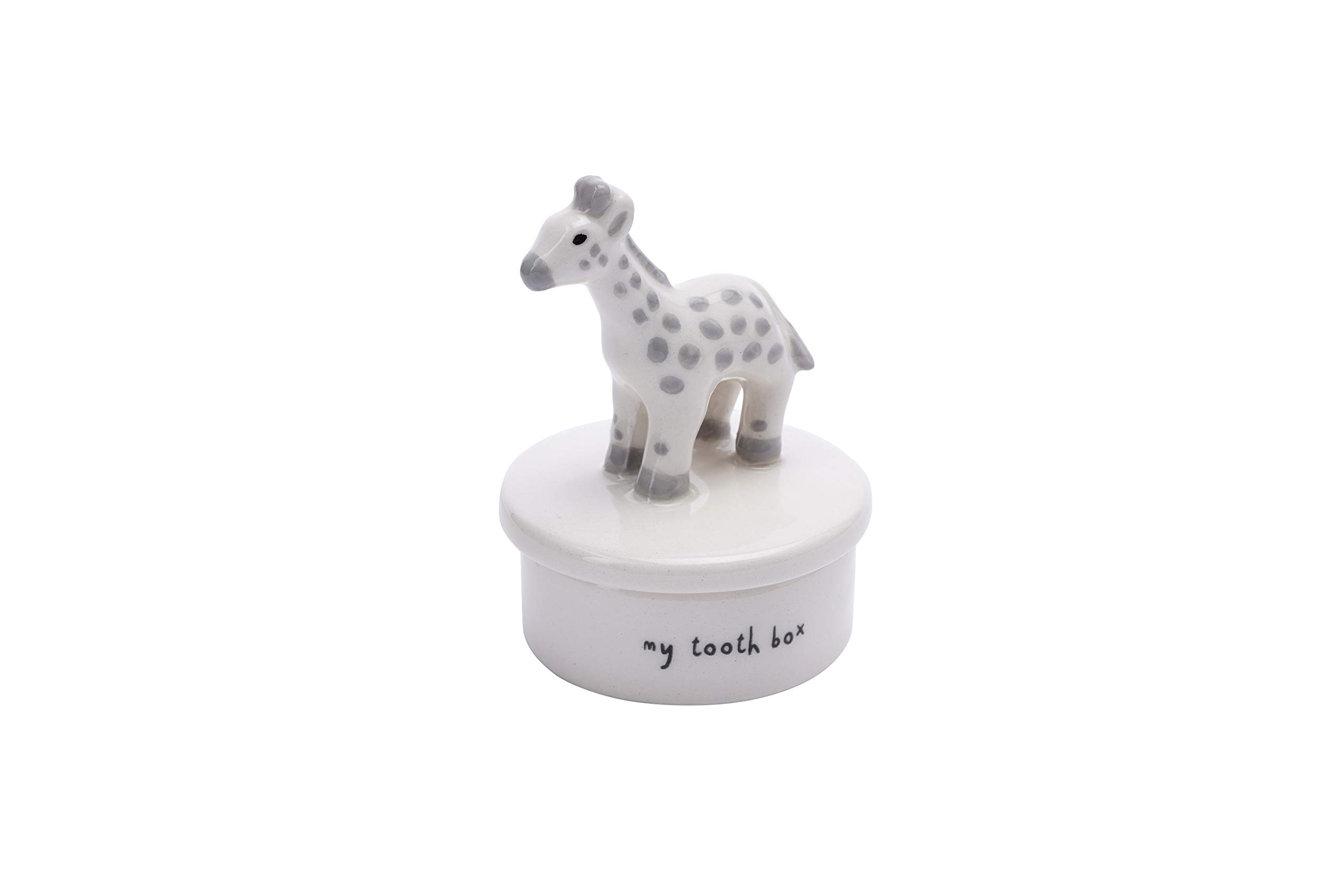 Cgb Giftware Grey, Black, Pink, White, Cream | Baby Giraffe Tooth Box | Tooth Organiser | Nursery Decor | My First Tooth | Gb04520