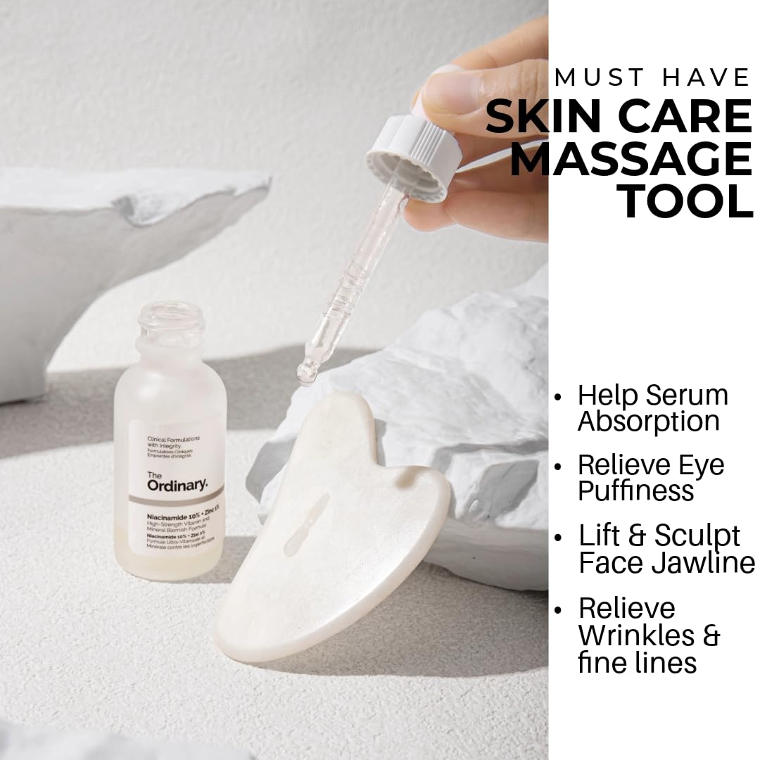 Jade Gesichtsroller & Gua Sha Massagewerkzeug für Gesicht, Augen & Hals Hautpflege, 100% Natürlicher Jade Stein Gesichtsroller Gua Sha Massagewerkzeug, Augenroller für geschwollene Augen