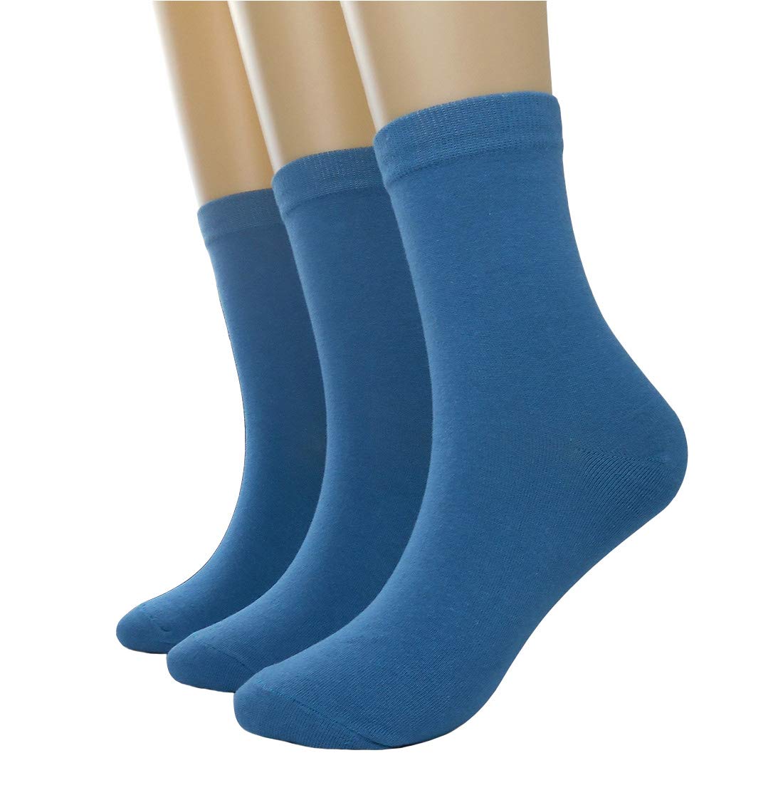 Women's Candy Color Comfort Cotton Knitted Crew Sock