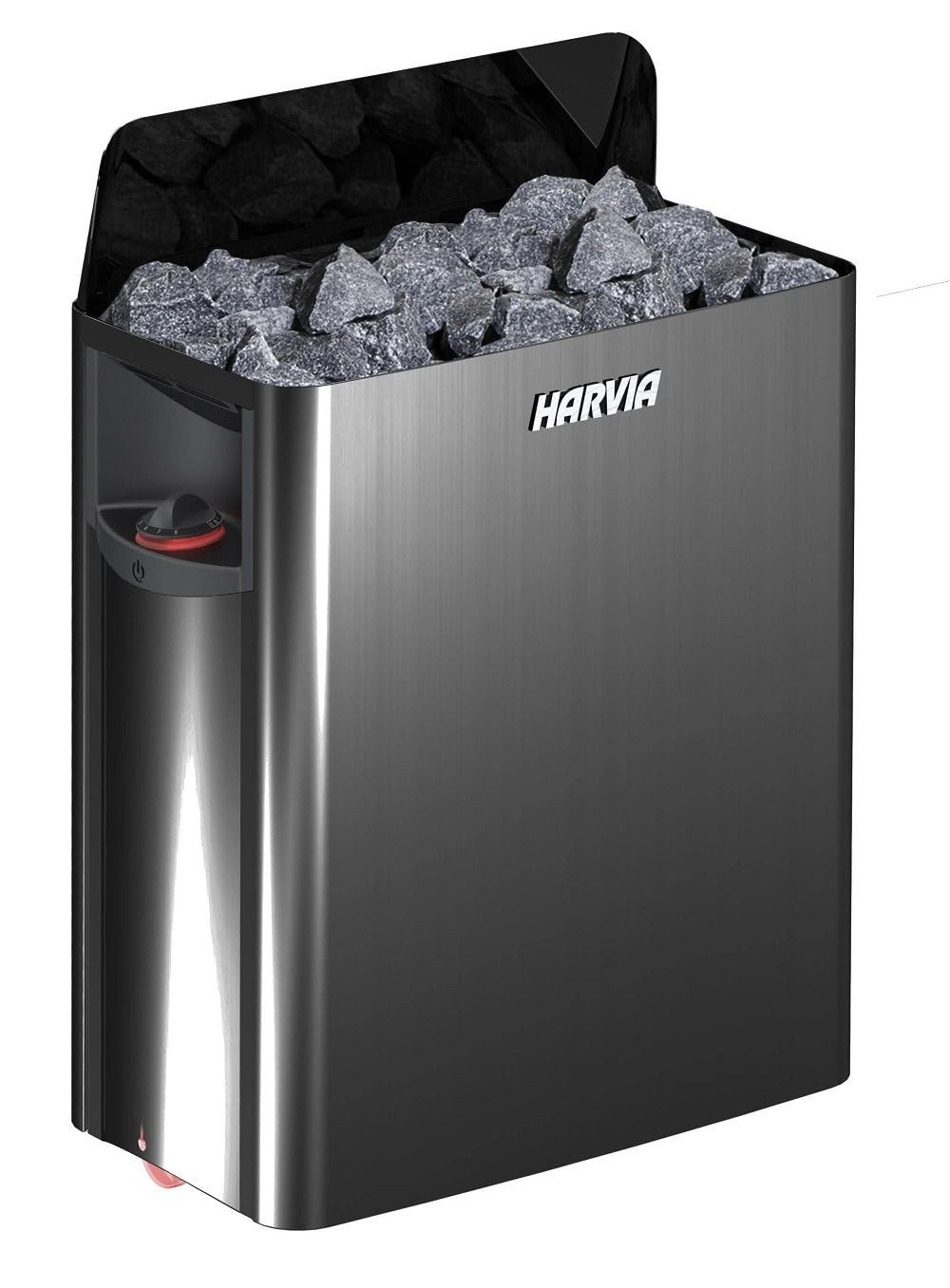 Harvia The Wall SW90 Stufa per sauna 9,0 kW con comandi integrati – Stufa elettrica per 8–14 m³, BlackSteel nero