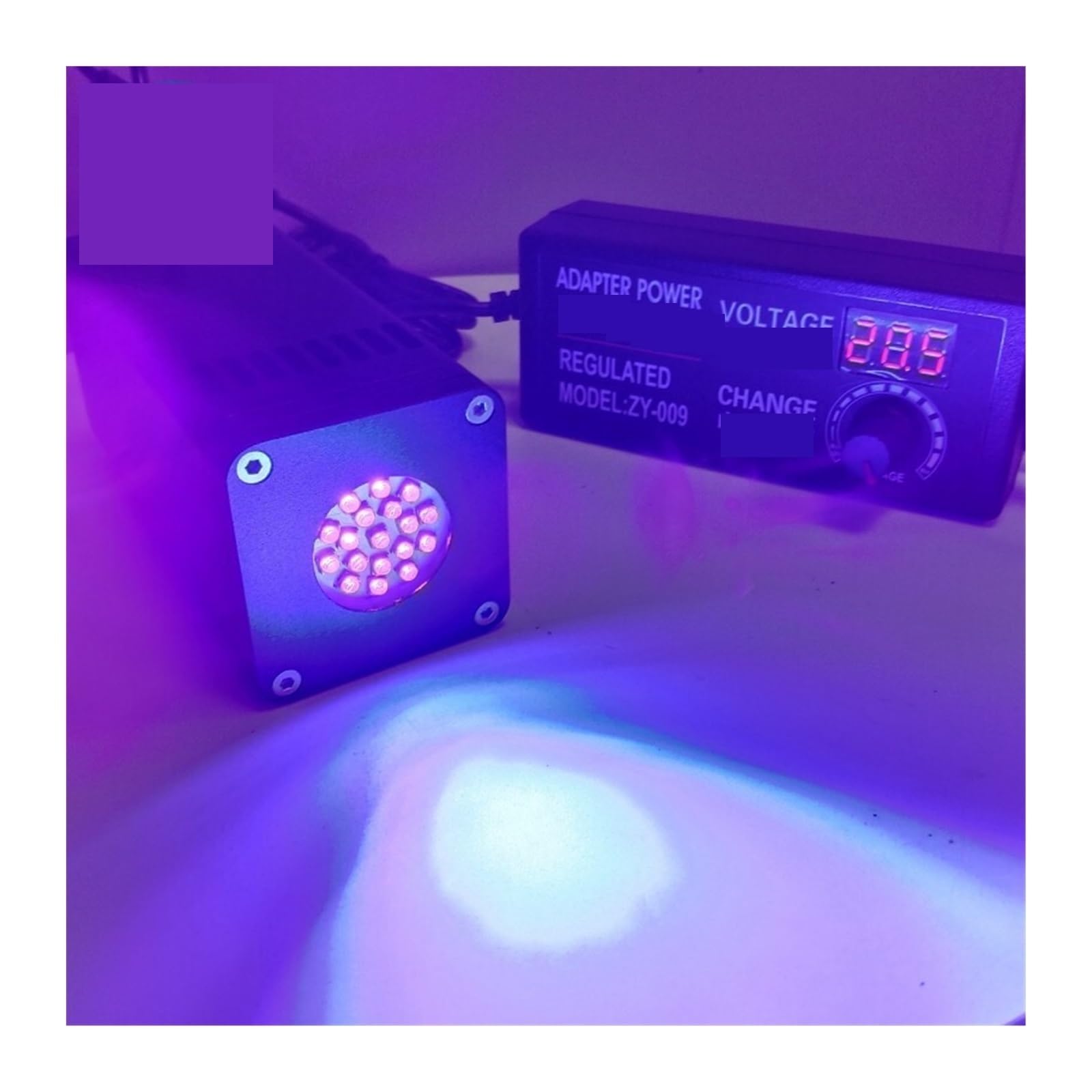 lámpara de curado UV, Mini Ventilador De Mano Refrigeración, Lámpara Curado UV 50W, Luz Ultravioleta Led Alta Potencia, Pegamento 365nm Y 395nm For Tinta(395nm)