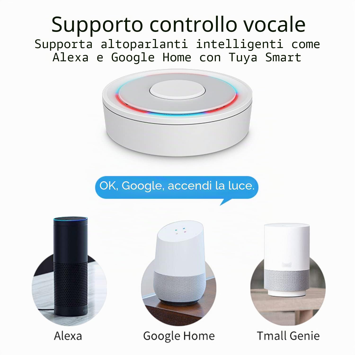 Tuya Zigbee Gateway Hub - Bridge WiFi Smart Home, centro di controllo domotico da remoto smart home per tutti i prodotti Tuya ZigBee, compatibile con Alexa Google Assistant e Smart Life App (Gateway)