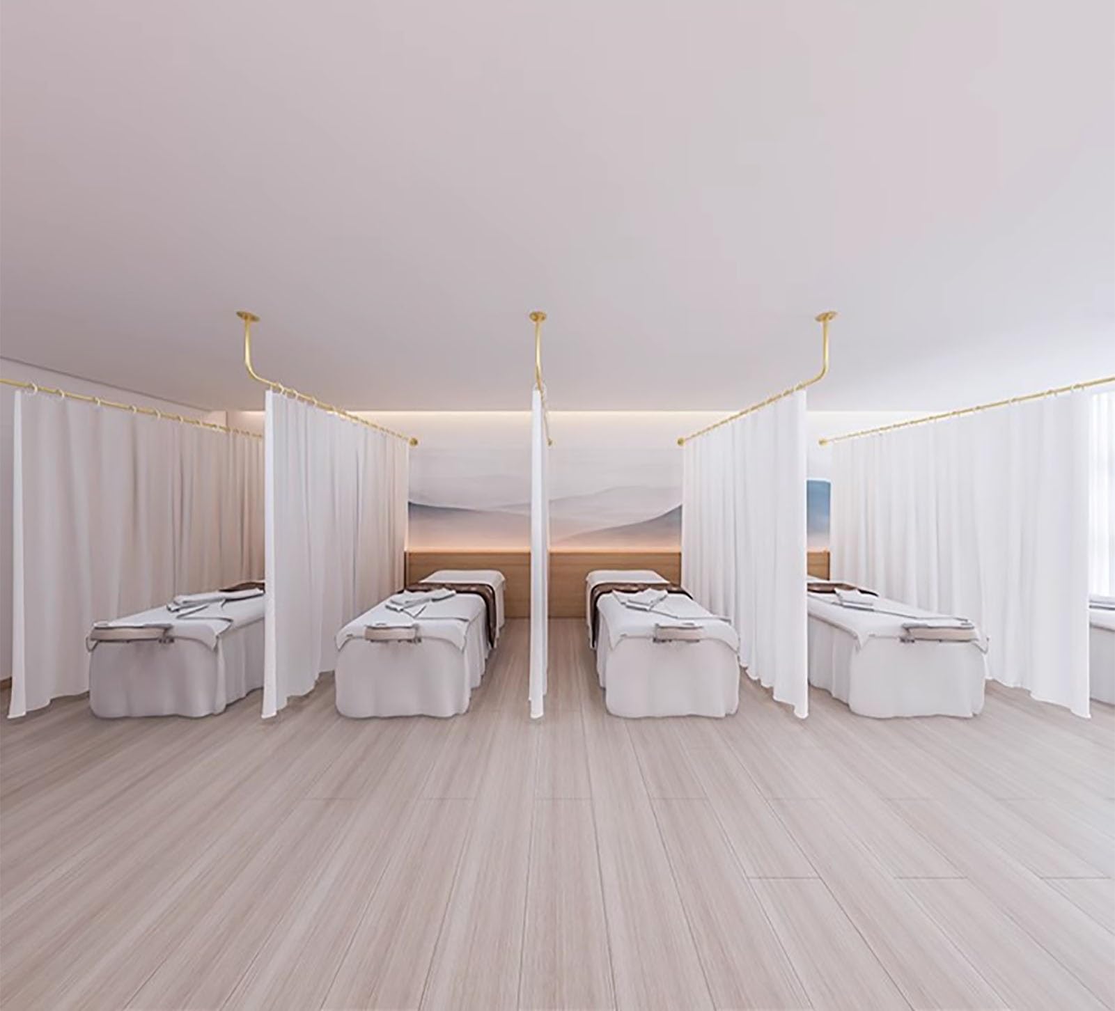 Gold Partition Room Divider Curtain Rod, L-Shape Support Track With Curtain, 5ft/6ft/6.6ft/7.5ft Ceiling/Wall Mount Privacy Pole For Beauty Salon(Size:250cm(8.2ft))