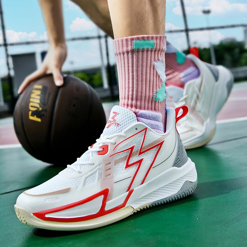 Image of Women Basketball Shoes Fashion Sneakers Comfortable Unisex Athletic Lightweight Non Slip Outdoor Sport Volleyball Shoes