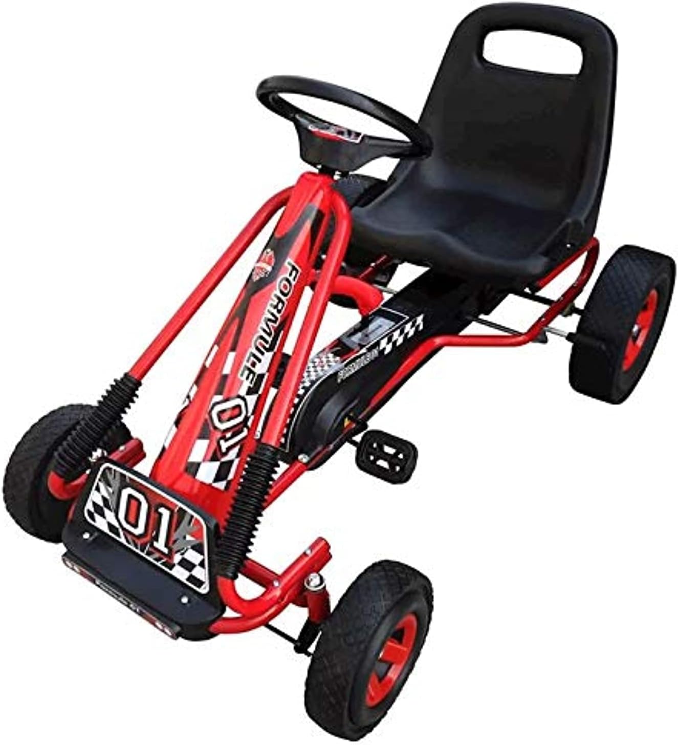 Megastar - Go Kart Kids Ride on Pedal Car, Red, W15