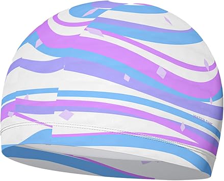 WATERTIME Kids Swim Cap, Fabric Swim Cap for Girls Boys Age 4-14, Long Hair