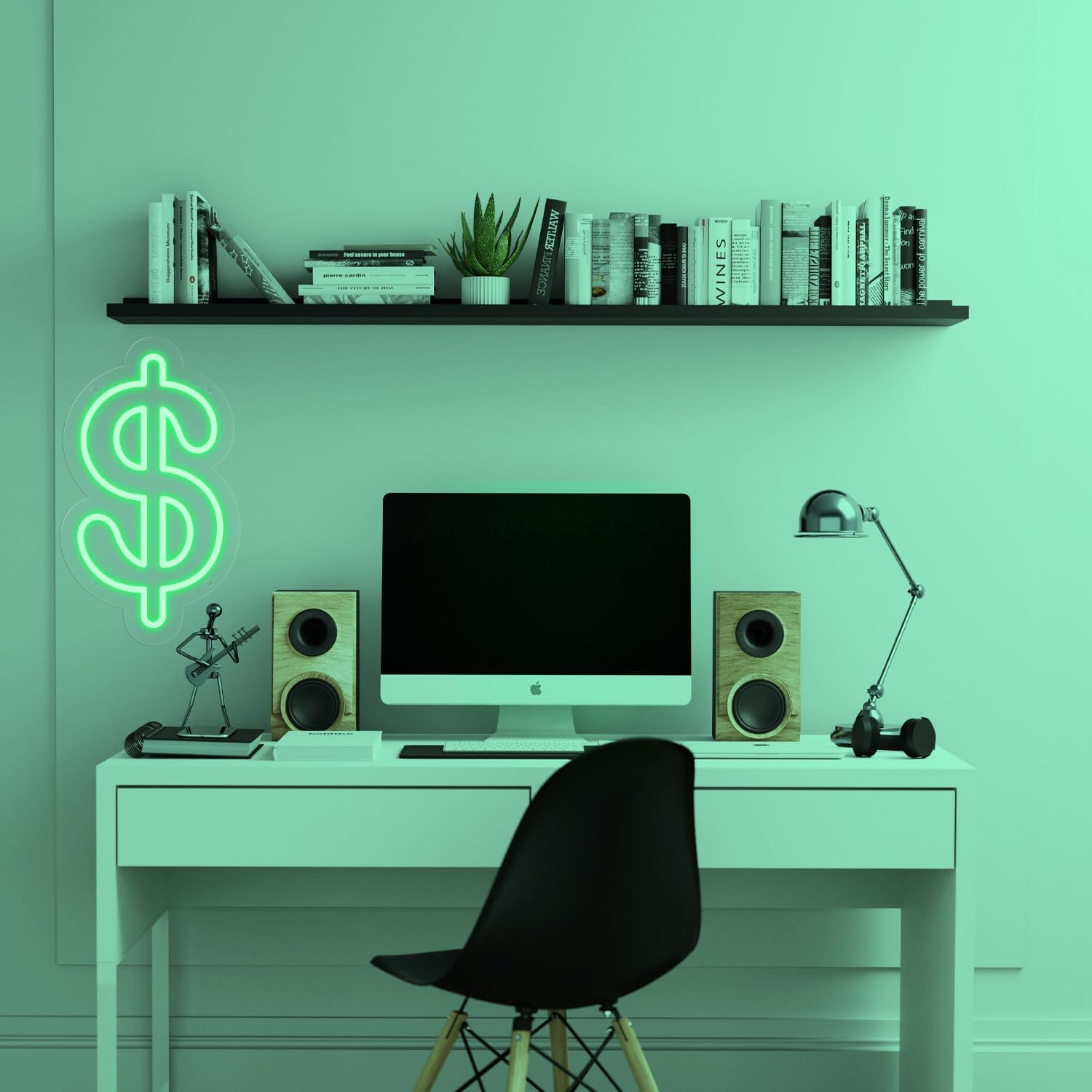 Dollar Neon Sign Money Neon Signs for Wall Decor Dollar Sign Decorations Dollars Money Obsessed Decorations LED Green Light for Bar Bedroom Party Love Money Wall Decoration, 11.9" x 7" - Image 4