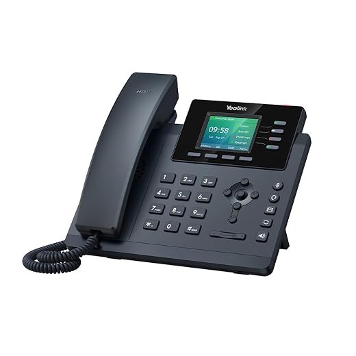Yealink SIP-T34W WiFi IP Phone, 4 VoIP Accounts. 2.4-Inch Color Display. Dual-Port Gigabit Ethernet, 802.3af PoE