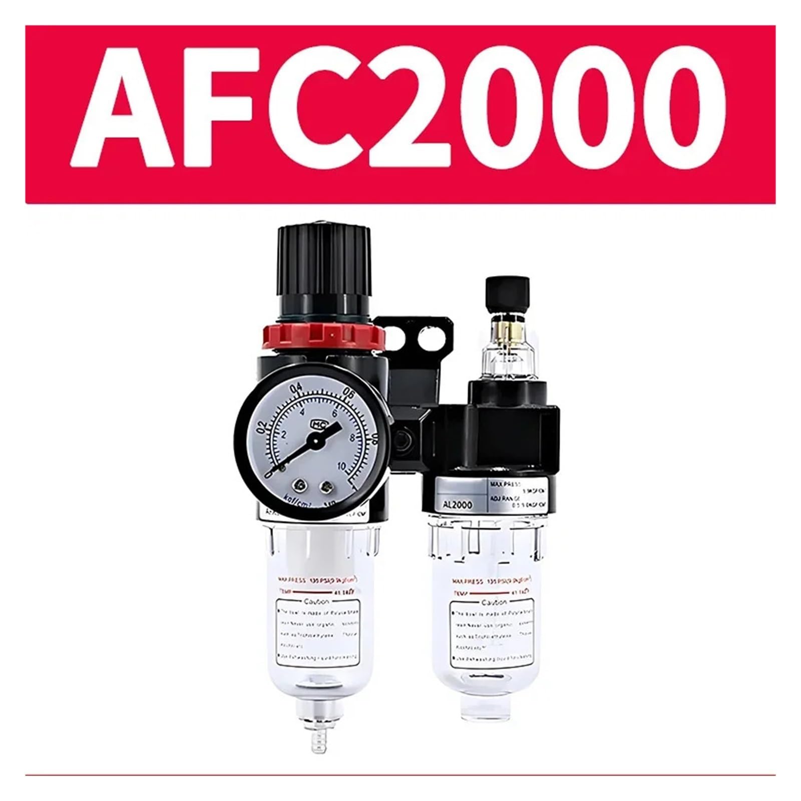 Compresor de aire Aceite Separador de agua Filtro Regulador Trampa | Válvula reductora de presión for aerógrafo(AFC2000,5 Sets)