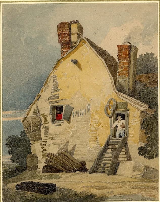 Tableau du pêcheur Thorpe John Sell Cotman poster art mural vintage 60x90cm