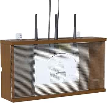 MNOIINM Rastrelliera per Router Wireless, Mensola per Router WiFi da Appendere alla Parete, Porta Modem Senza Perforazione per Nascondi Vari Cavi TV/Decoder/Router ECC, Facile da Installare(A