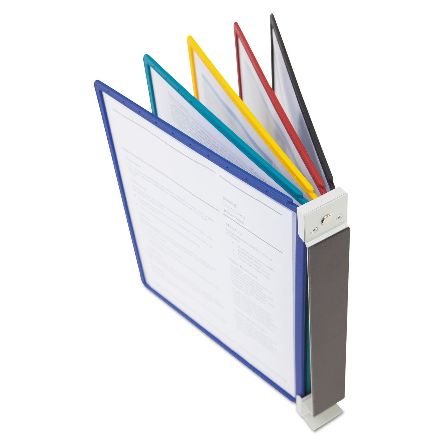 DURABLE Magnetyczny system odniesienia do ścian, 5 paneli dwustronnych, rozmiar litery, różne kolory, wzór VARIO (576200)