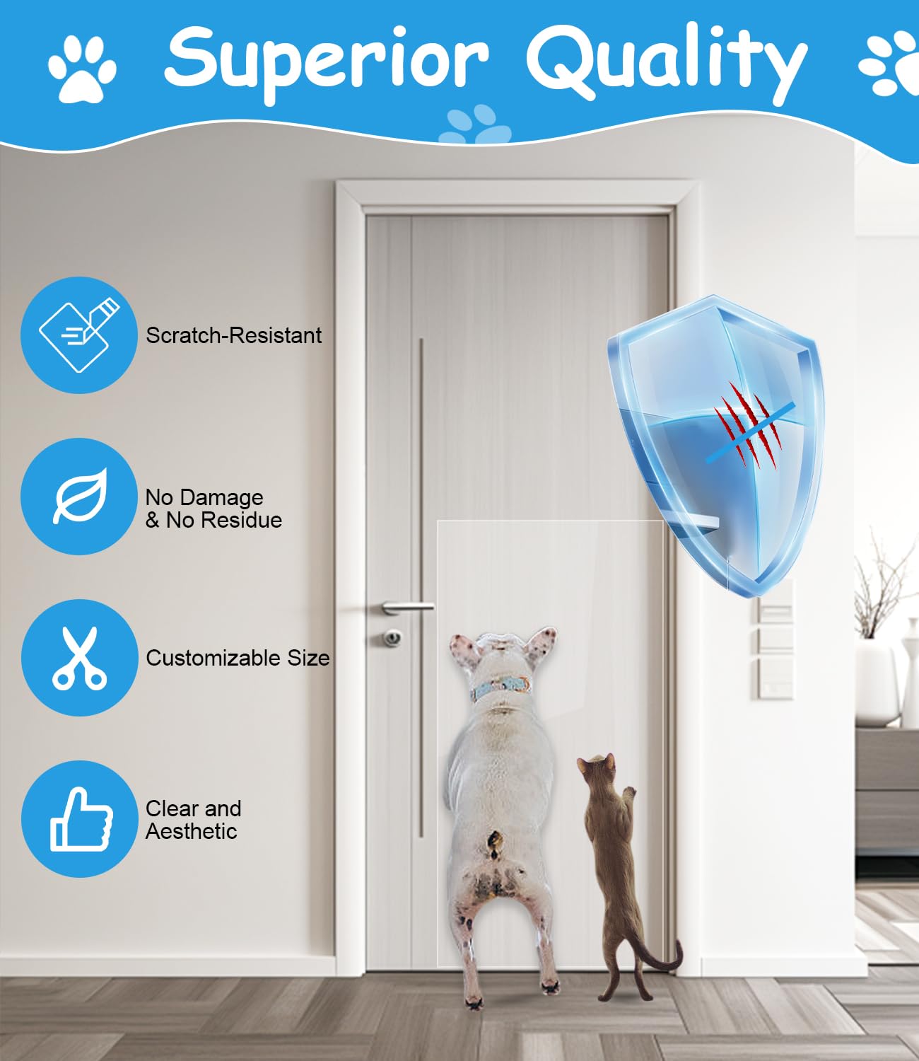Pellicola Antigraffio Per Gatti - 6m X 30cm Trasparente | Protezione Divano E Mobili Autoadesiva - Foto 7