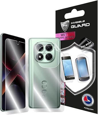 IPG Made for POCO X7 Hydrogel Screen + Back Protector Invisible Touch Screen Sensitive HD Clear Film Anti Scratch Skin Guard - Smooth/Self-Healing/Bubble -Free for Poco X7FB