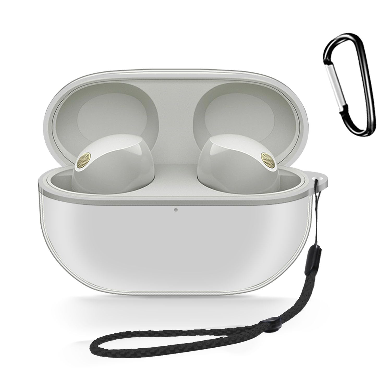 ソニー WF-1000XM5用ケース 全面保護カバー シリコン カラビナ付 Amazon | ソニー(SONY) WF-1000XM5 用 ケース 全面保護カバー