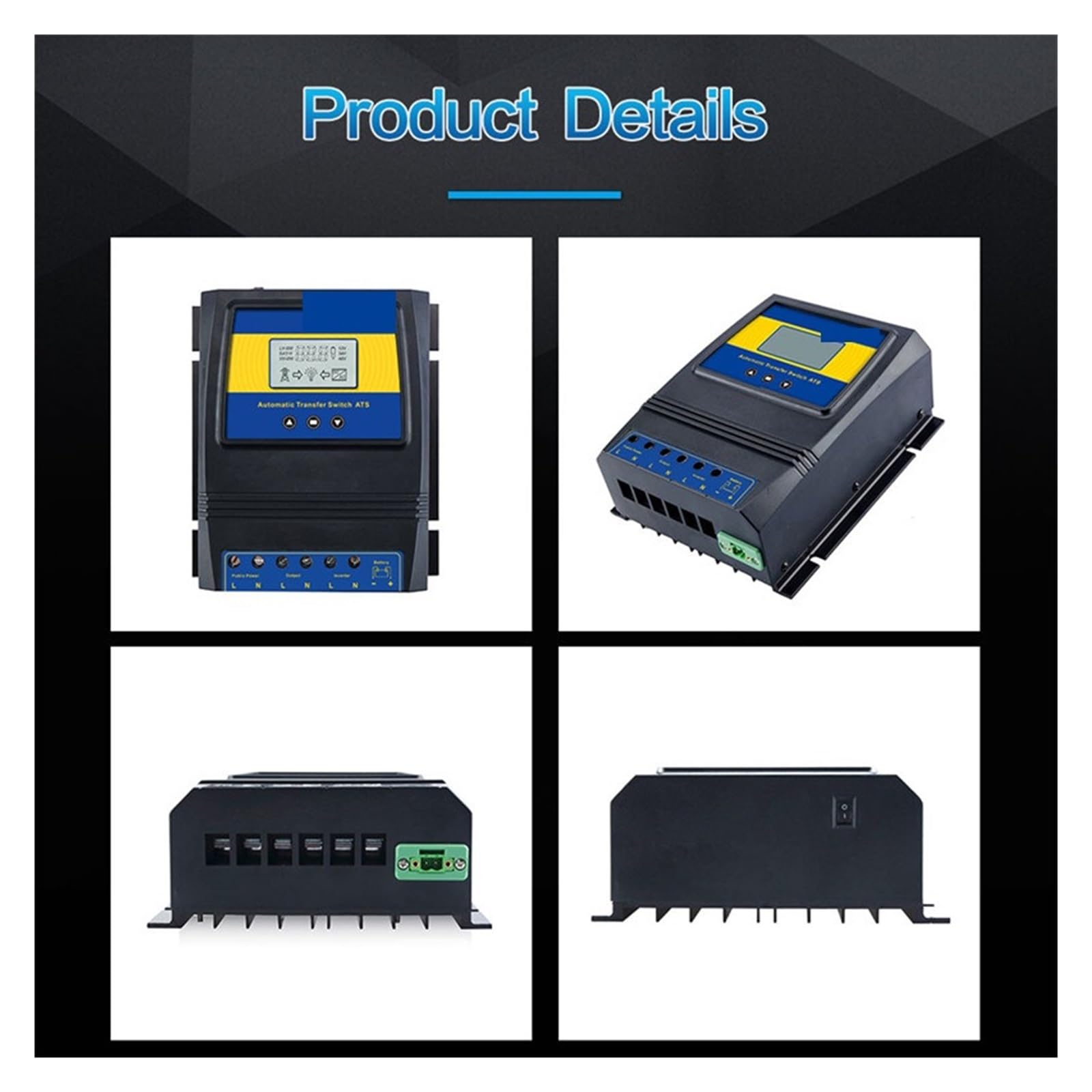 Interruptor de transferencia de energía dual, controlador de carga solar de potencia máxima de 11000 W for solar/eólico