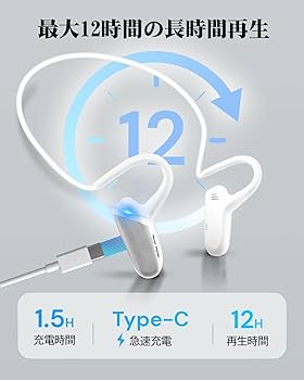 未開封　グルーミー Bluetooth　イヤホン Amazon.co.jp: 【2024新モデル】AOKIMI 空気伝導イヤホン 骨伝導