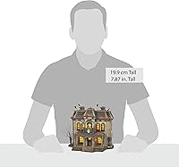 Vista 4 de Department 56 Elvira Mistress of The Dark Village Elvira's House - Edificio iluminado, 7.87 pulgadas, multicolor