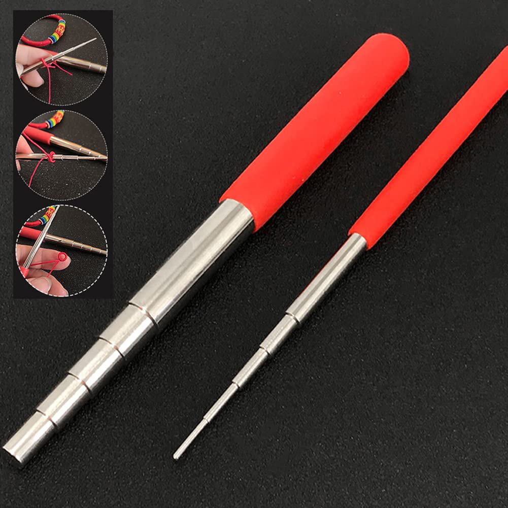 2Pcs 10 Sizes Metal Round Multi Jump Ring Mandrel Wire Looping Mandrel Wire Wrapping Mandrel Wire Wrapping Loop Forming Rod Stick Tool for Jewelry Making and DIY Craft Supplies, Red