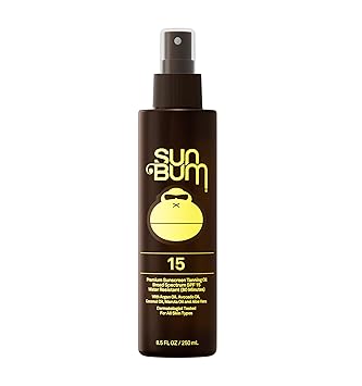 Sun Bum SPF 15 Moisturizing Tanning Oil - Vegan and Hawaii 104 Act Compliant Octinoxate & Oxybenzone Free - Broad Spectrum Moisturizing - UVA/UVB Protection - 8.5 oz