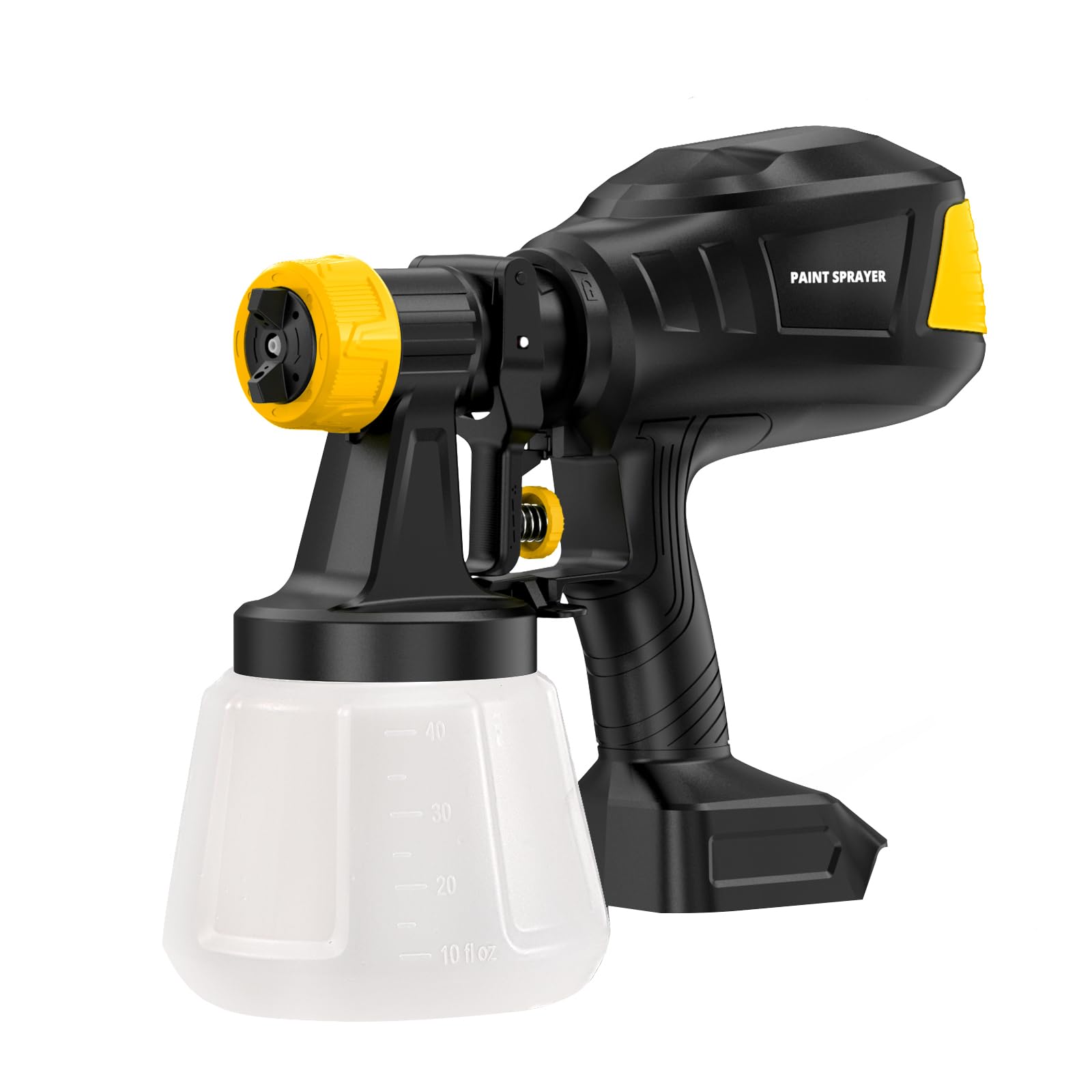 Cordless Paint Sprayer Compatible with Dewalt 20V MAX Battery, Handheld HVLP Paint Sprayer with 1200ML Container, Electric Paint Sprayer for Painting Ceiling, Fence, Cabinets, Walls (No Battery)